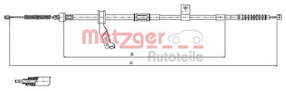 METZGER AUTOTEILE 17.1483 Cable Pull, parking brake