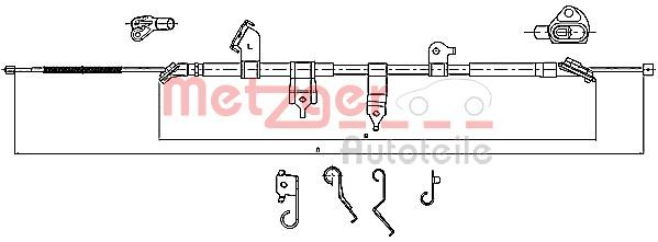 METZGER AUTOTEILE 17.1566 Cable Pull, parking brake