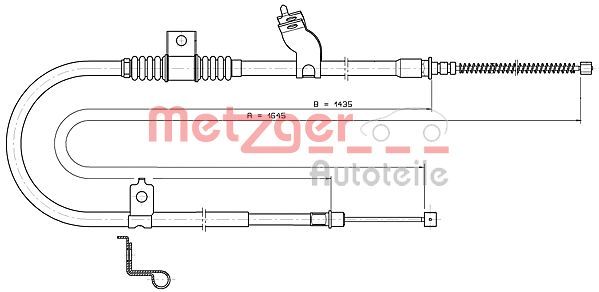 METZGER AUTOTEILE 17.2290 Cable Pull, parking brake
