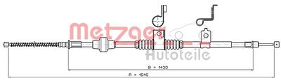 Cable Pull, parking brake METZGER AUTOTEILE 17.2294