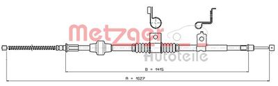 Cable Pull, parking brake METZGER AUTOTEILE 17.2295