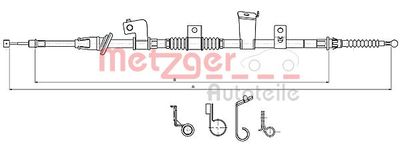 Cable Pull, parking brake METZGER AUTOTEILE 17.2301