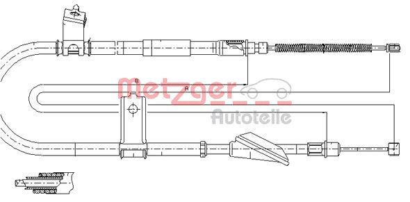 METZGER AUTOTEILE 17.2515 Cable Pull, parking brake