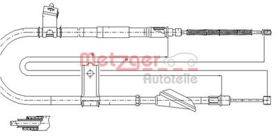 Cable Pull, parking brake METZGER AUTOTEILE 17.2515