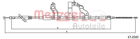 METZGER AUTOTEILE 17.2583 Cable Pull, parking brake