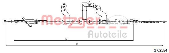 METZGER AUTOTEILE 17.2584 Cable Pull, parking brake