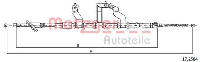 Cable Pull, parking brake METZGER AUTOTEILE 17.2584