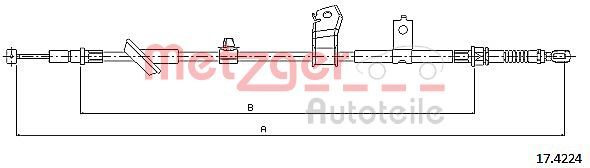 METZGER AUTOTEILE 17.4224 Cable Pull, parking brake