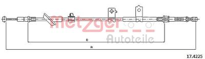 Cable Pull, parking brake METZGER AUTOTEILE 17.4225