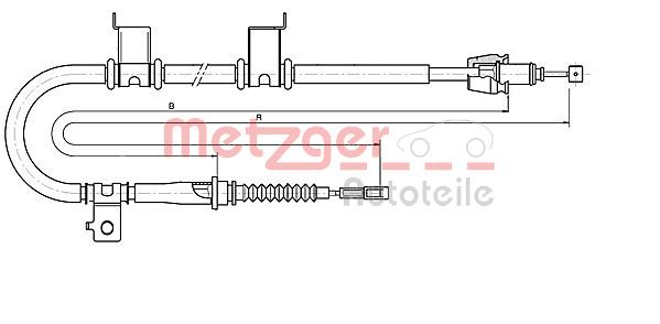 METZGER AUTOTEILE 17.6052 Cable Pull, parking brake