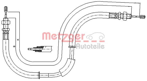 METZGER AUTOTEILE 17.6105 Cable Pull, parking brake