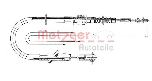 METZGER AUTOTEILE 18.600 Cable Pull, clutch control