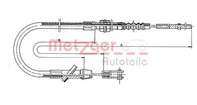 Cable Pull, clutch control METZGER AUTOTEILE 18.600
