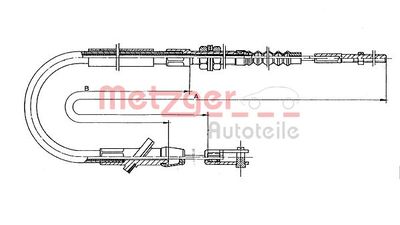Cable Pull, clutch control METZGER AUTOTEILE 18.601