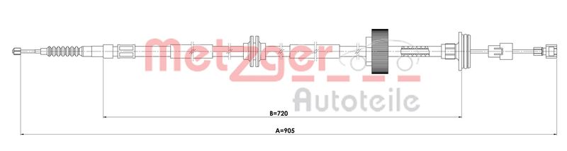 METZGER AUTOTEILE 1E.BW007 Cable Pull, parking brake
