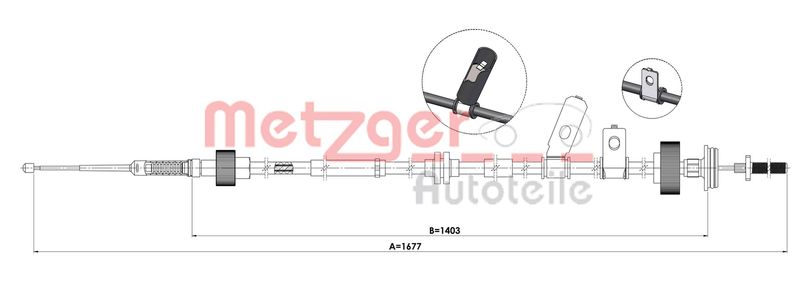 METZGER AUTOTEILE 1E.LR003 Cable Pull, parking brake