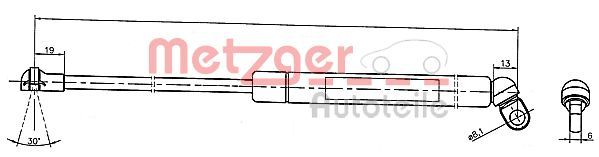 METZGER AUTOTEILE 2110331 Gas Spring, boot/cargo area