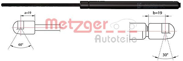 METZGER AUTOTEILE 2110524 Gas Spring, boot/cargo area