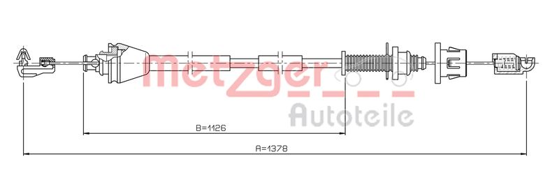 METZGER AUTOTEILE 3.RE001 Accelerator Cable