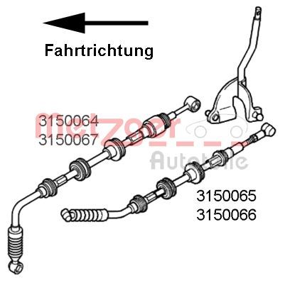 METZGER AUTOTEILE 3150065 Cable Pull, manual transmission