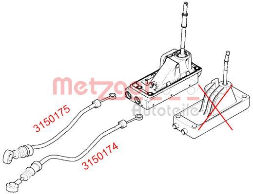 METZGER AUTOTEILE 3150174 Cable Pull, manual transmission