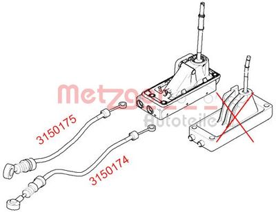 Cable Pull, manual transmission METZGER AUTOTEILE 3150175