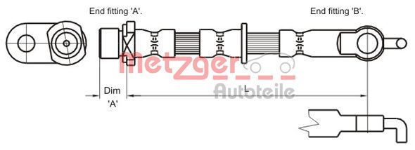 METZGER AUTOTEILE 4110002 Brake Hose