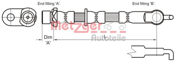 METZGER AUTOTEILE 4110007 Brake Hose