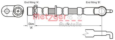 Brake Hose METZGER AUTOTEILE 4110007