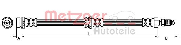 METZGER AUTOTEILE 4110038 Brake Hose