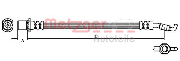 METZGER AUTOTEILE 4110057 Brake Hose