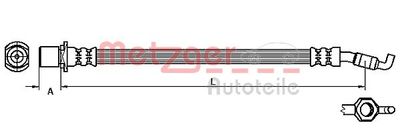 Brake Hose METZGER AUTOTEILE 4110057