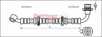 Brake Hose METZGER AUTOTEILE 4110071
