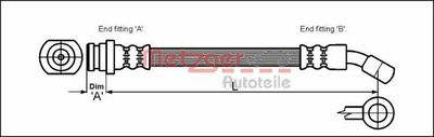 Brake Hose METZGER AUTOTEILE 4110072