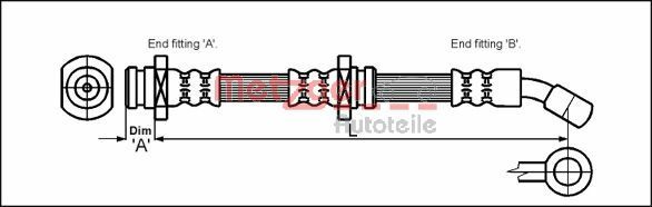 METZGER AUTOTEILE 4110073 Brake Hose