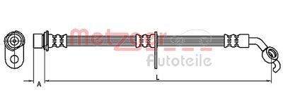 Brake Hose METZGER AUTOTEILE 4110098
