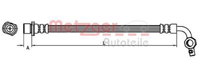 Brake Hose METZGER AUTOTEILE 4110100