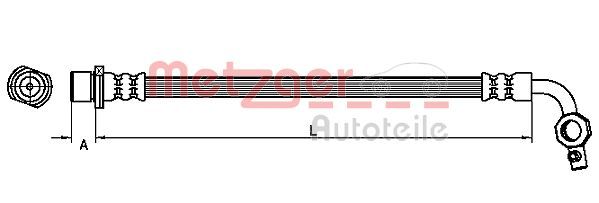 METZGER AUTOTEILE 4110101 Brake Hose