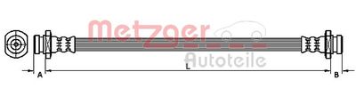 Brake Hose METZGER AUTOTEILE 4110123