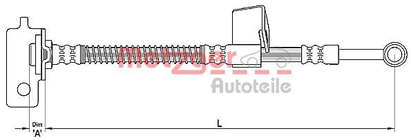 METZGER AUTOTEILE 4110136 Brake Hose
