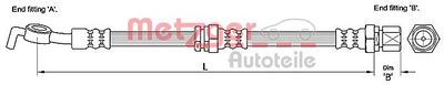 Brake Hose METZGER AUTOTEILE 4110192
