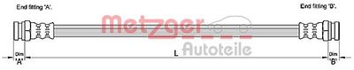 Brake Hose METZGER AUTOTEILE 4110215