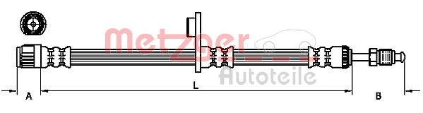 METZGER AUTOTEILE 4110226 Brake Hose
