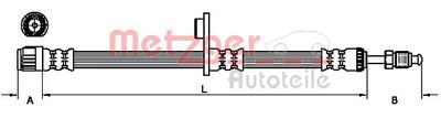 Brake Hose METZGER AUTOTEILE 4110226