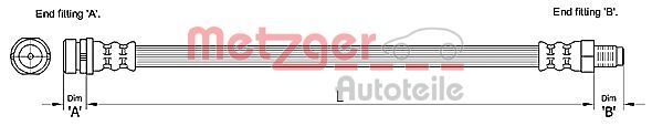 METZGER AUTOTEILE 4110238 Brake Hose