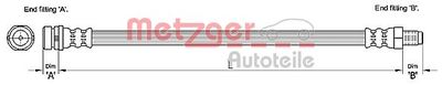 Brake Hose METZGER AUTOTEILE 4110238