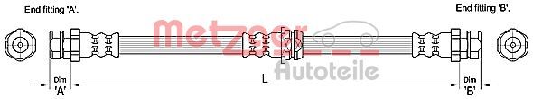 METZGER AUTOTEILE 4110248 Brake Hose
