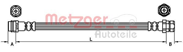 METZGER AUTOTEILE 4110252 Brake Hose