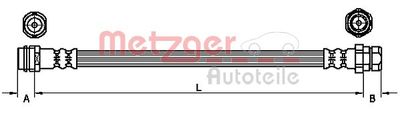 Brake Hose METZGER AUTOTEILE 4110252