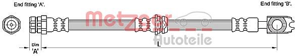 METZGER AUTOTEILE 4110259 Brake Hose
